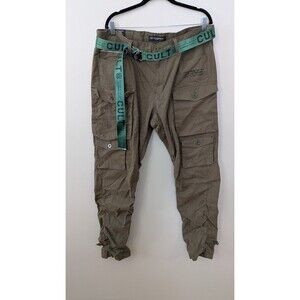 Cult of Individuality Mens Rocker Cargo Pants 38x31 Olive Green Gorpcore Street
